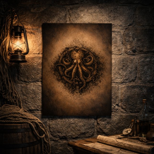 Affiche Kraken Marque Sigil Pirate (Créateur téléchargé)