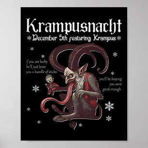 Affiche Krampusnacht Monstre de Noël Krampus Amant Festi