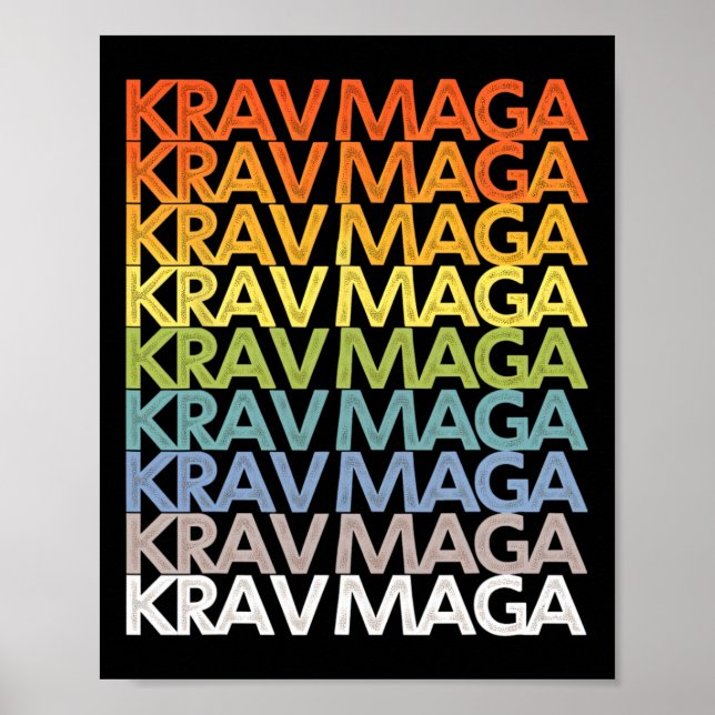 Affiche Krav Mega Self Defense Training Martial Arts Fitne (Devant)
