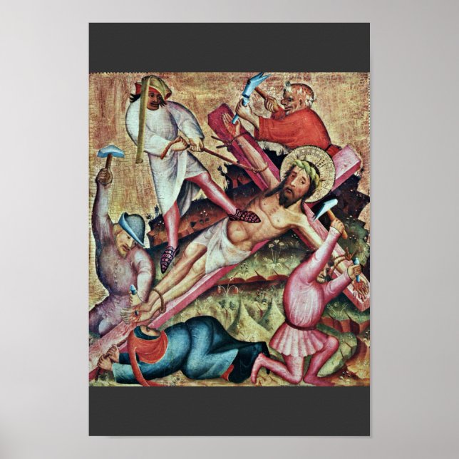 Affiche Kreuzannagelung Par Meister Bertram Von Minden (Be (Devant)