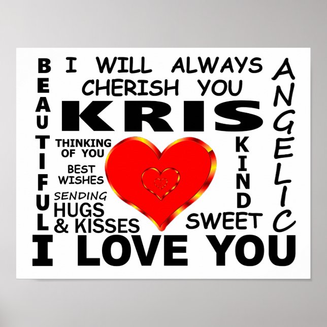 Affiche Kris Je T'Aime (Devant)