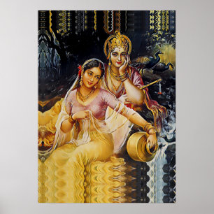 Affiche KRISHNA - divinité hindoue -