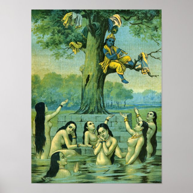 Affiche Krishna Leela par Raja Ravi Varma (Devant)