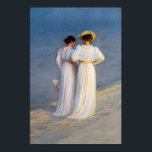 Affiche Kroyer - Soirée d'été sur Skagen Beach Closeup<br><div class="desc">Soirée d'été sur Skagen Southern Beach; Closeup sur Anna Ancher et Marie Kroyer - Peder Severin Kroyer, 1893</div>