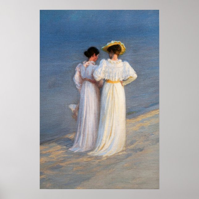 Affiche Kroyer - Soirée d'été sur Skagen Beach Closeup (Devant)