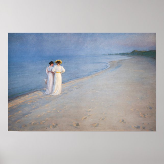 Affiche Kroyer - Summer Evening on Skagen Beach (Devant)