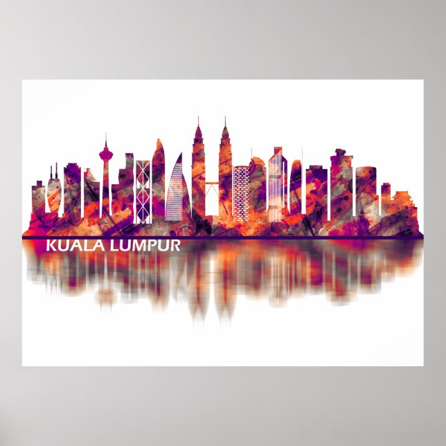 Affiche Kuala Lumpur Malaisie Skyline (Devant)