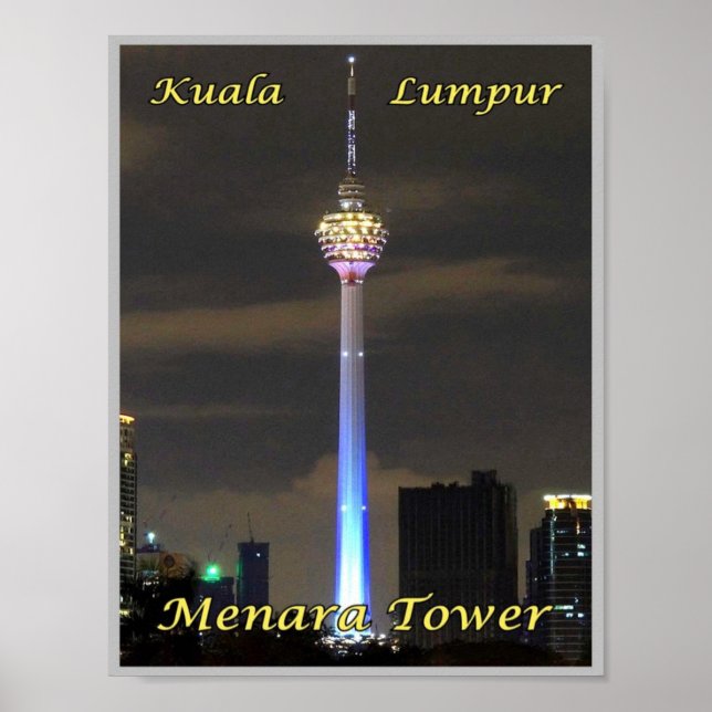 Affiche Kuala Lumpur Menara Tower - Malaisie - (Devant)