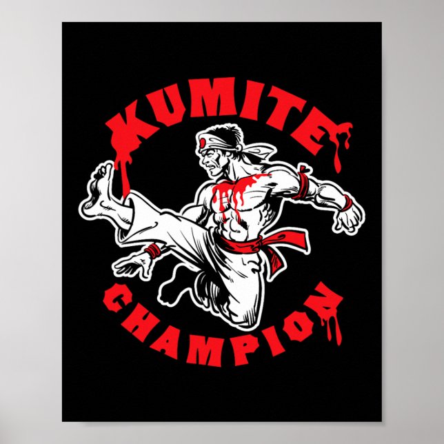 Affiche Kumite Champion Blood Sports Karate Kung Fu Kick  (Devant)