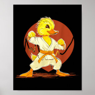 Affiche Kung Fu Duck Judo Duck Mma Taekwondo Duck arts mar