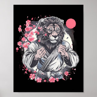 Affiche Kung Fu Lion Sakura Mma Kickboxing Judo Taekwondo