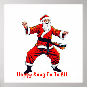 Affiche Kung Fu Lutter contre Père Noël