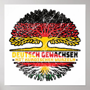 Affiche Kurdistan Kurde Deutsch Deutschland Baum Wurzel
