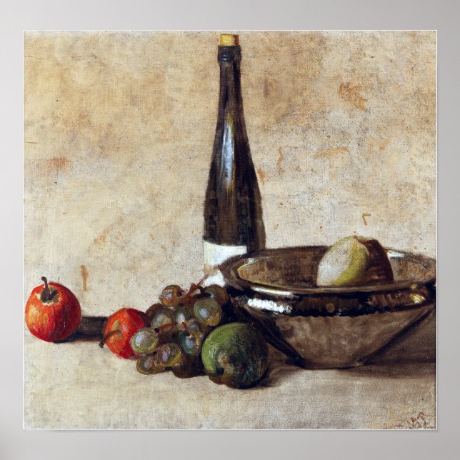 Affiche Kurt Schwitters Still Life with Wine Bottle (Devant)