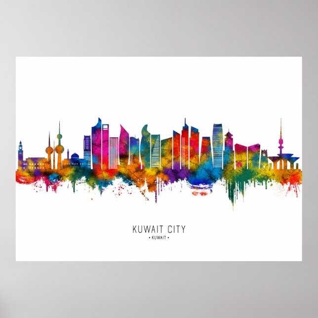 Affiche Kuwait City Kuwait Skyline (Devant)