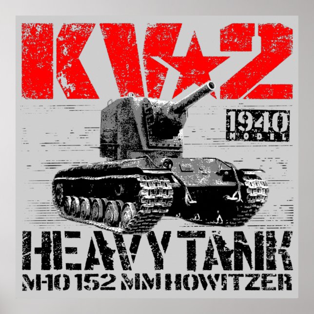 Affiche KV-2 Char lourd soviétique (Devant)