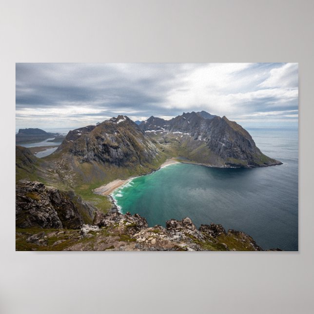 Affiche Kvalvika Lofoten Norvège (Devant)
