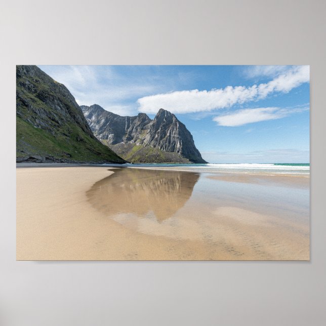 Affiche Kvalvika Lofoten Norvège (Devant)