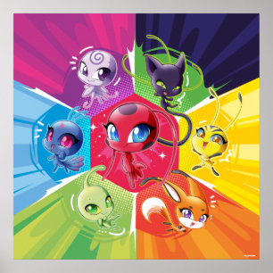 Affiche Kwamis coloré