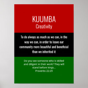 Affiche Kwanzaa KUUMBA