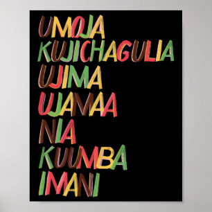 Affiche Kwanzaa - Sept principes