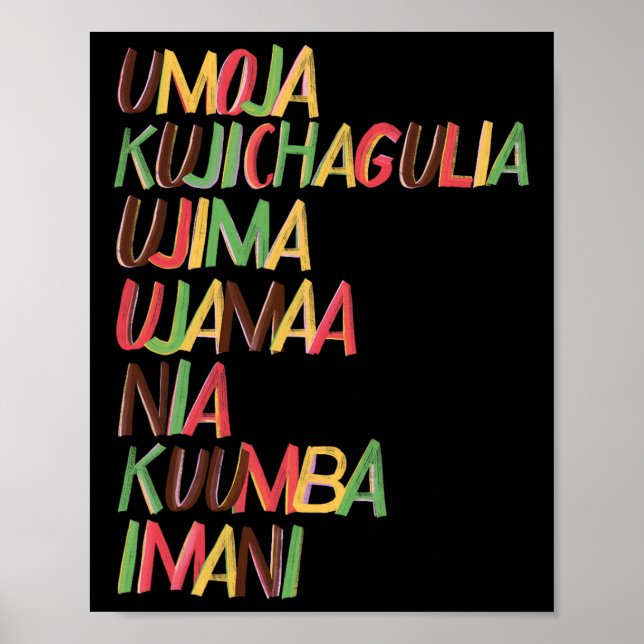 Affiche Kwanzaa - Sept principes (Devant)