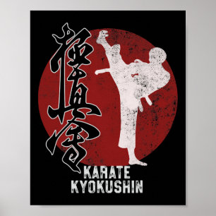 Affiche Kyokushin Karate Japonais Cadeau d'art martial