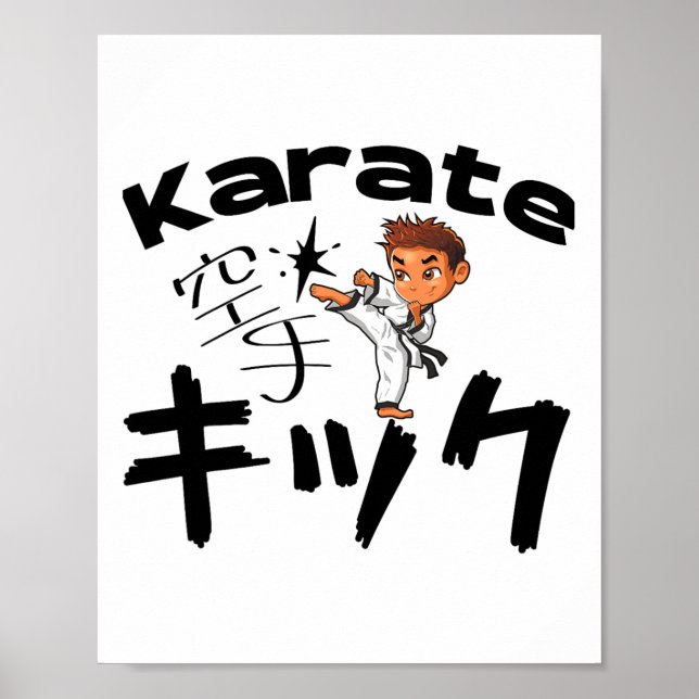 Affiche Kyokushin Kenpo Shotokan Karate Pour Garçons (Devant)