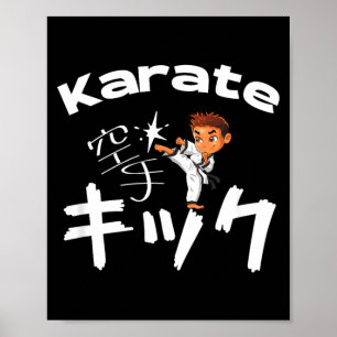 Affiche Kyokushin Kenpo Shotokan Karaté pour garçons fille