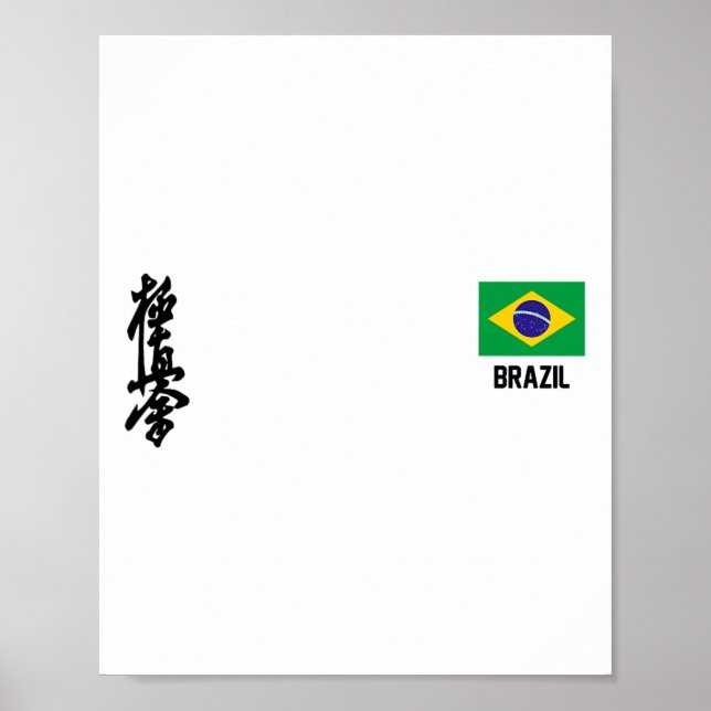 Affiche Kyokushinkai Karaté Brésil Dojo Entraînement Brési (Devant)