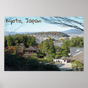 Affiche Kyoto & Ginkaku-ji temple, Japon