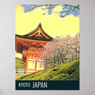 Affiche Kyoto Japon Cherry Blossom photographie de voyage