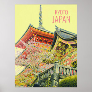 Affiche Kyoto Japon imprimé de voyage