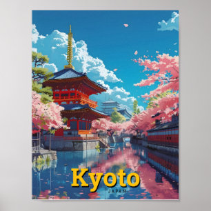 Affiche Kyoto Japon Vintage voyage