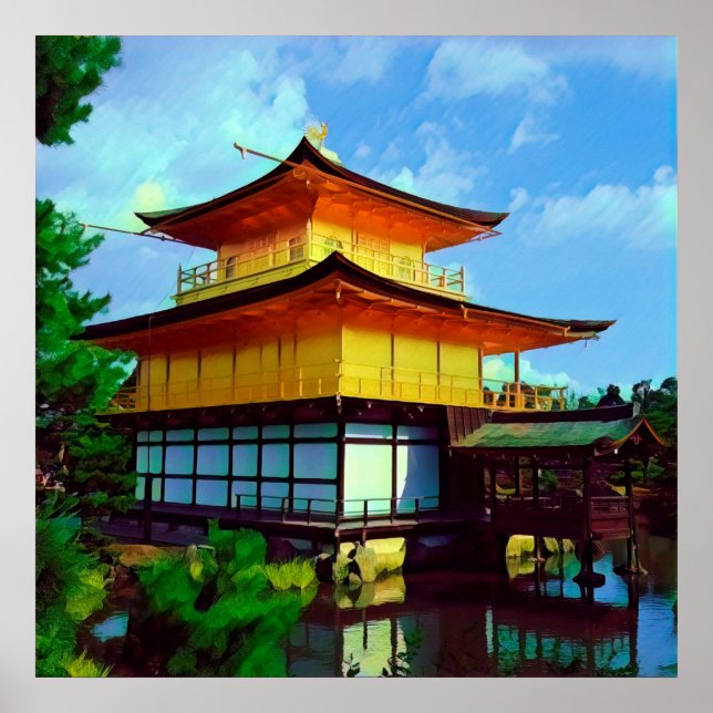 Affiche Kyoto - KINKAU - Pavillon d'or (Devant)