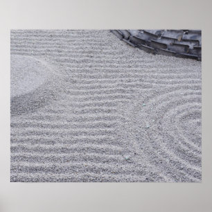 Affiche Kyoto, Temple Kodai-ji, Motifs de sable brut
