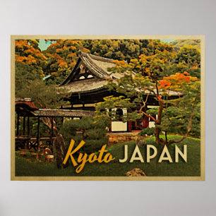 Affiche Kyoto vintage Japon