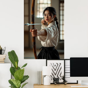 Affiche Kyudo japonais La Voie De L'arc