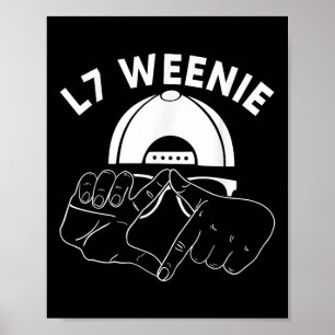 Affiche L7 Weenie Loser Mains Funny 90s Baseball Softball