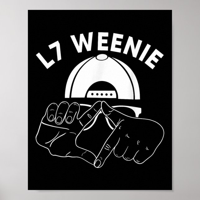 Affiche L7 Weenie Loser Mains Funny 90s Baseball Softball (Devant)