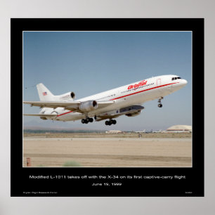 Affiche L-1011 modifié décolle avec le X-34