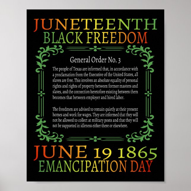 Affiche La 19e histoire noire de la liberté afro-américain (Devant)
