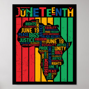 Affiche La 19e histoire noire de la liberté afro-américain