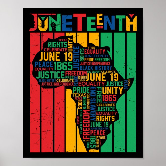 Affiche La 19e histoire noire de la liberté afro-américain (Devant)