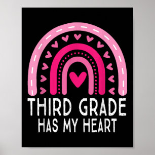 Affiche La 3e 3e année a mon coeur Valentines Jour Teache