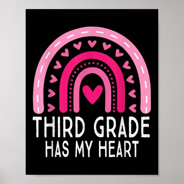 Affiche La 3e 3e année a mon coeur Valentines Jour Teache (Devant)