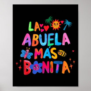 Affiche La Abuela Más Bonita Maman mignonne Grand-mère fêt