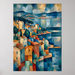 Affiche La baie de Marseille  Chef-d'œuvre de réinterpréta