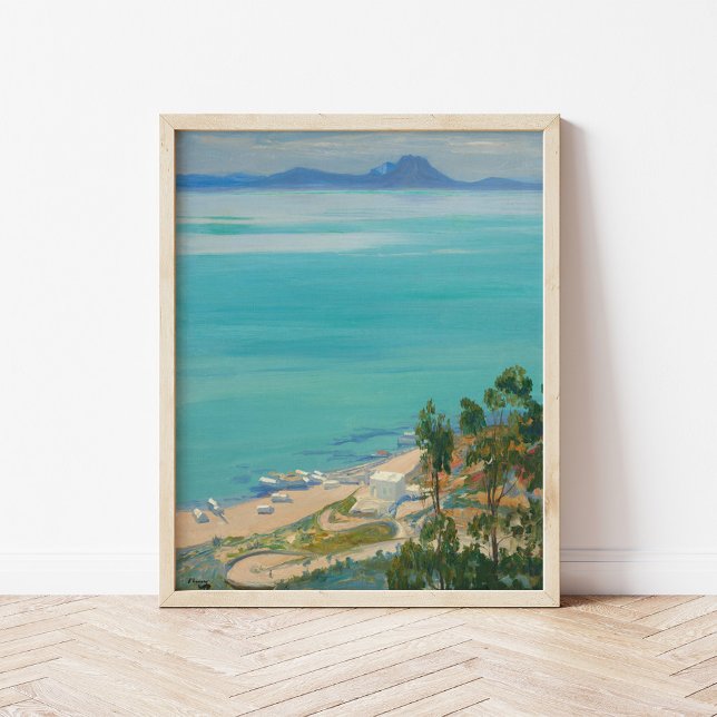 Affiche La baie de Tunis, le matin | Sir John Lavery (Créateur téléchargé)