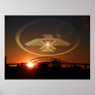 Affiche La baignade en soirée